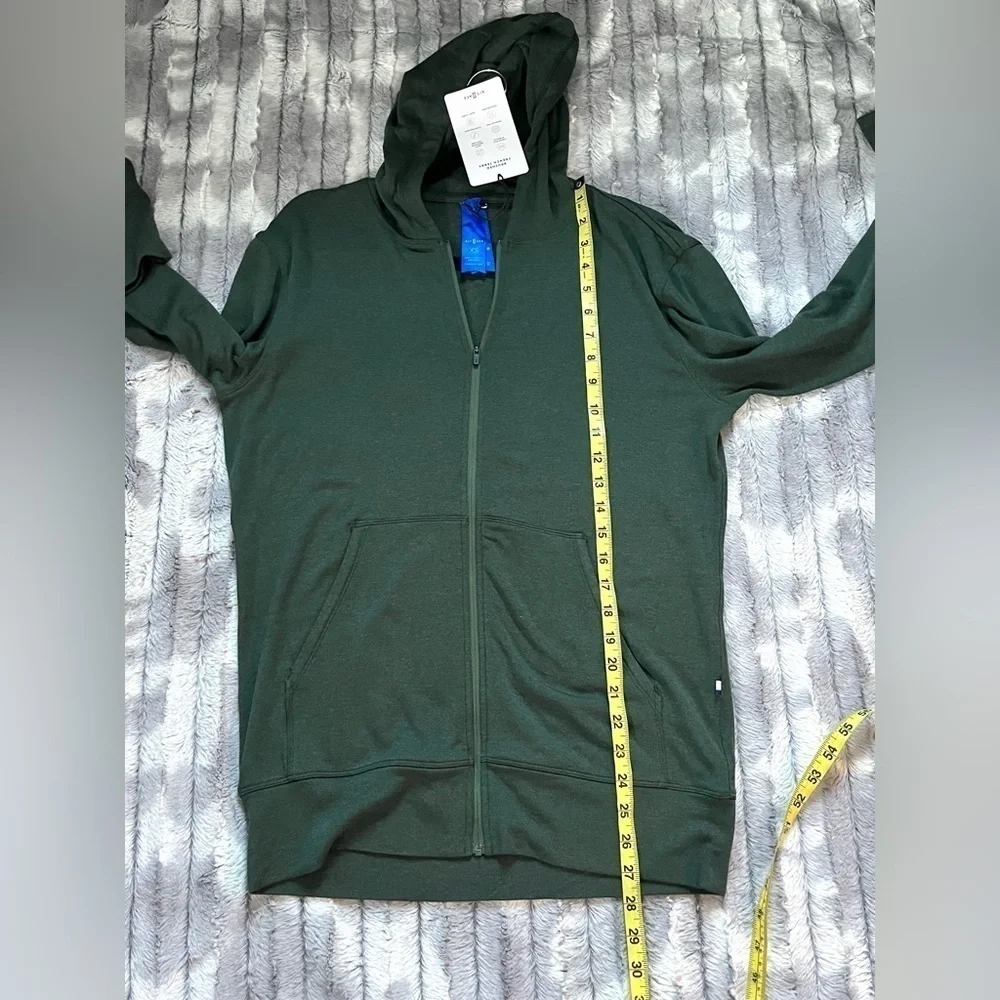 Kit and Ace Brushed Zip Up Hoodie Heather Forest Size XS - Picture 6 of 10